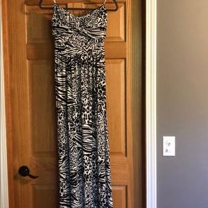 Guess leopard and cheetah print maxi dress